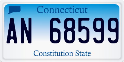 CT license plate AN68599