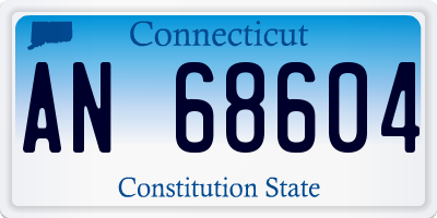 CT license plate AN68604