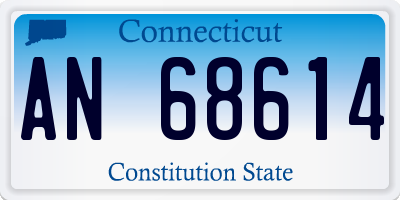 CT license plate AN68614