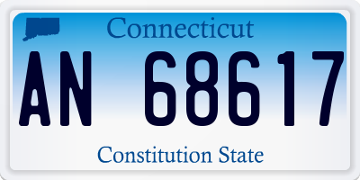 CT license plate AN68617