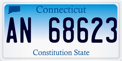 CT license plate AN68623