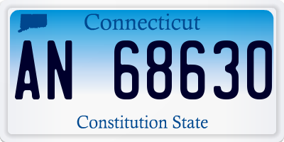 CT license plate AN68630