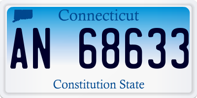 CT license plate AN68633