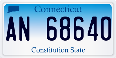 CT license plate AN68640