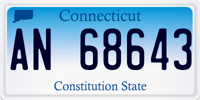 CT license plate AN68643