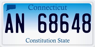 CT license plate AN68648