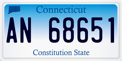 CT license plate AN68651
