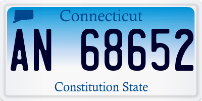 CT license plate AN68652