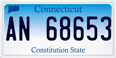 CT license plate AN68653