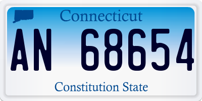 CT license plate AN68654