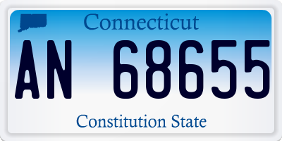 CT license plate AN68655