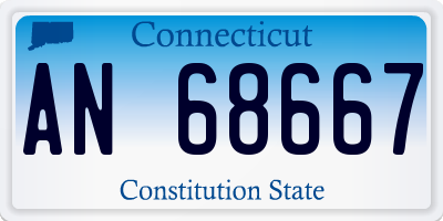 CT license plate AN68667
