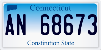 CT license plate AN68673
