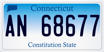 CT license plate AN68677