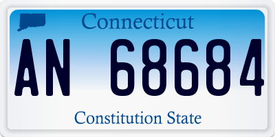 CT license plate AN68684