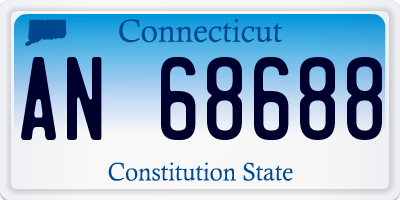 CT license plate AN68688