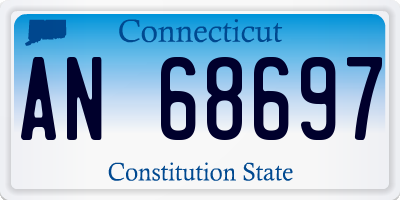 CT license plate AN68697