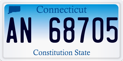 CT license plate AN68705