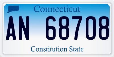 CT license plate AN68708