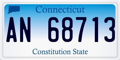 CT license plate AN68713