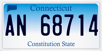 CT license plate AN68714