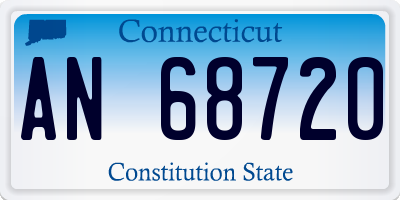 CT license plate AN68720