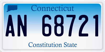 CT license plate AN68721