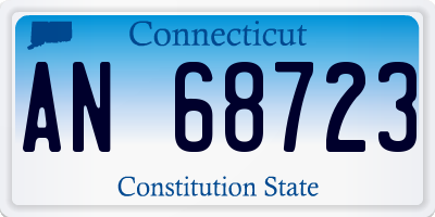 CT license plate AN68723