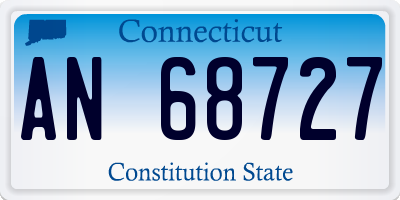 CT license plate AN68727