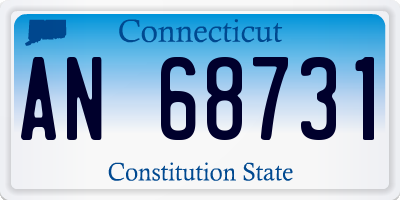 CT license plate AN68731