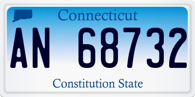 CT license plate AN68732