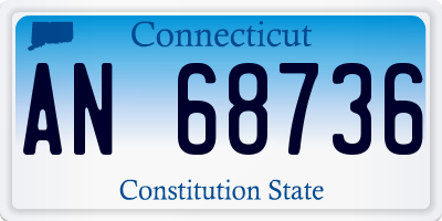 CT license plate AN68736