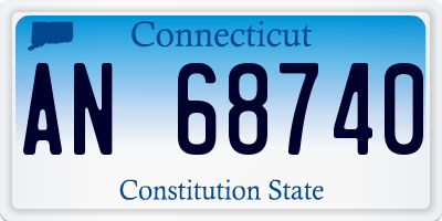 CT license plate AN68740