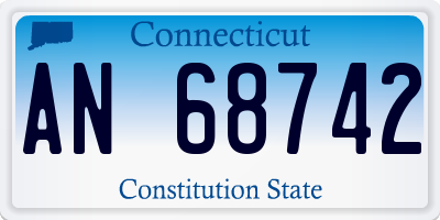 CT license plate AN68742