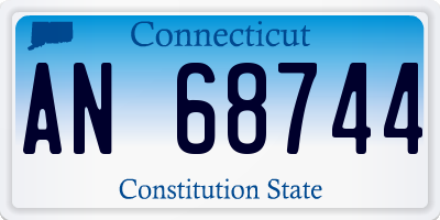 CT license plate AN68744