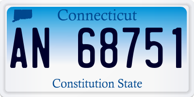 CT license plate AN68751