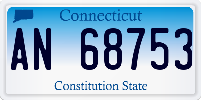 CT license plate AN68753