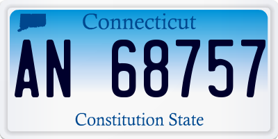 CT license plate AN68757