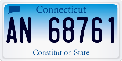 CT license plate AN68761