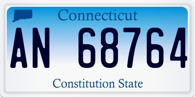 CT license plate AN68764