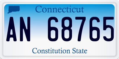 CT license plate AN68765