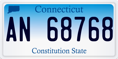 CT license plate AN68768