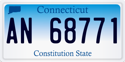 CT license plate AN68771