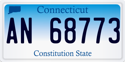 CT license plate AN68773
