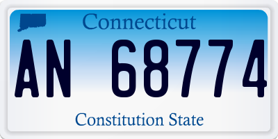CT license plate AN68774
