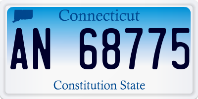 CT license plate AN68775