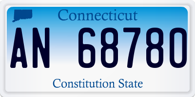 CT license plate AN68780