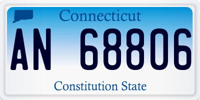 CT license plate AN68806