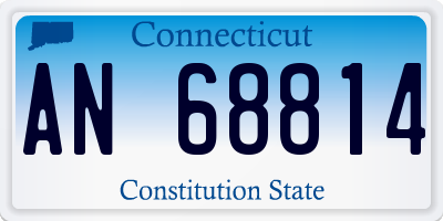 CT license plate AN68814