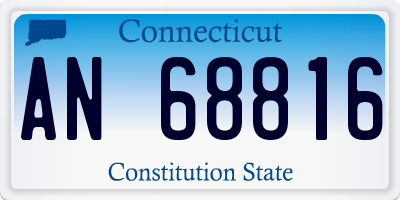 CT license plate AN68816